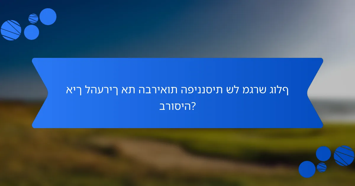 איך להעריך את הבריאות הפיננסית של מגרש גולף ברוסיה?