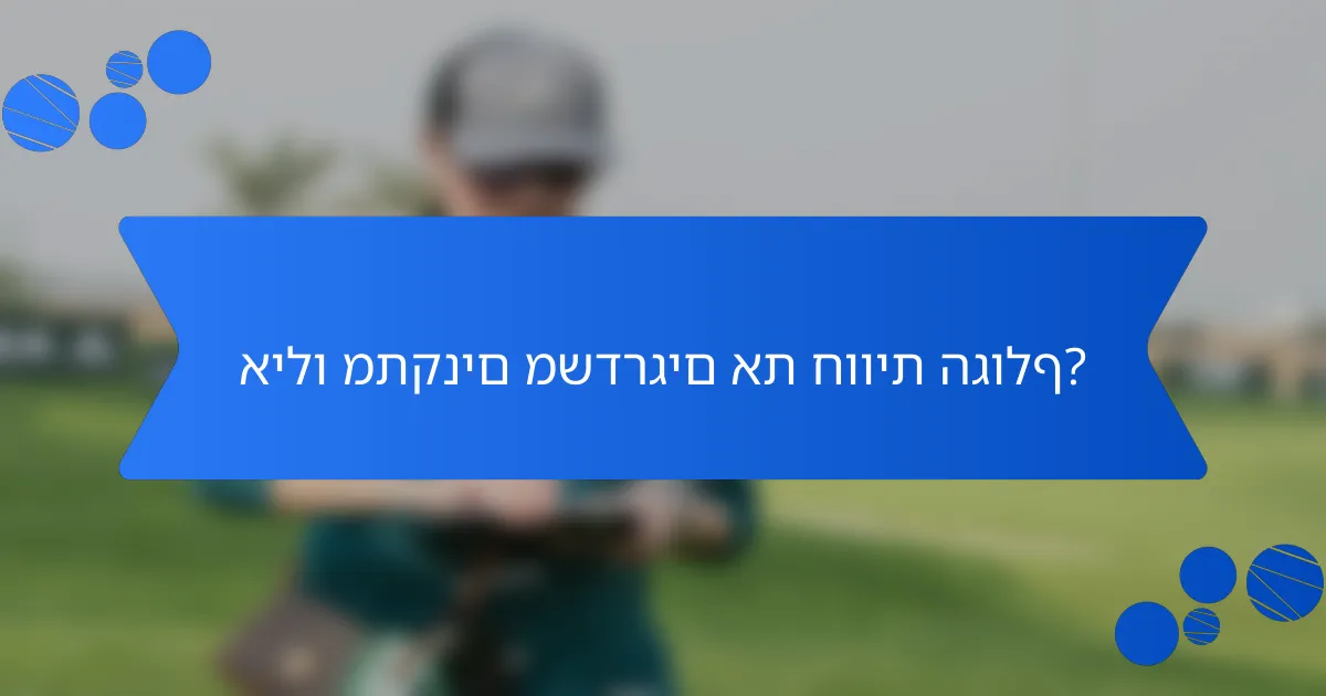 אילו מתקנים משדרגים את חווית הגולף?