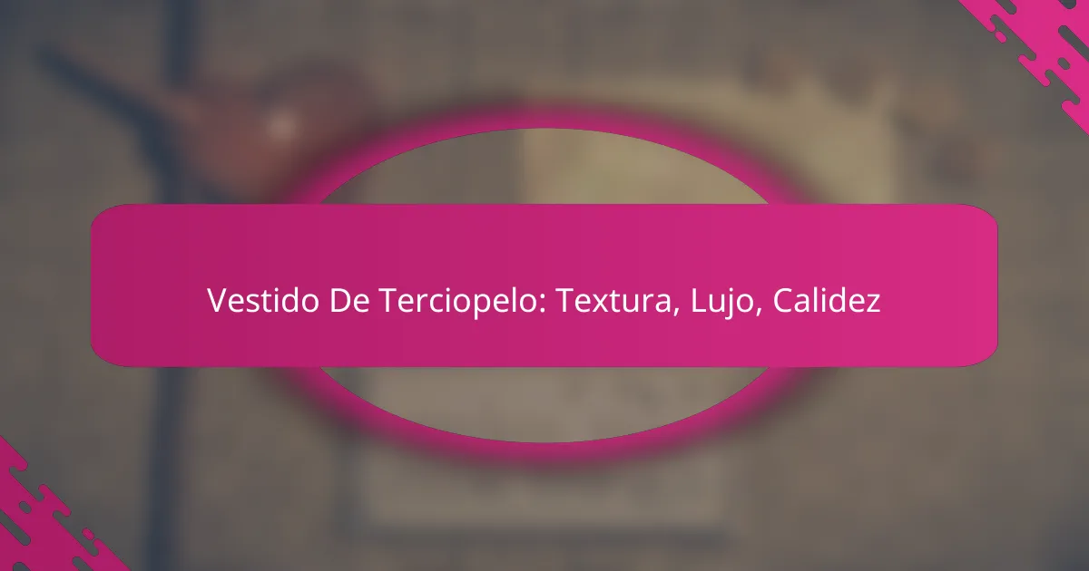 Vestido De Terciopelo: Textura, Lujo, Calidez