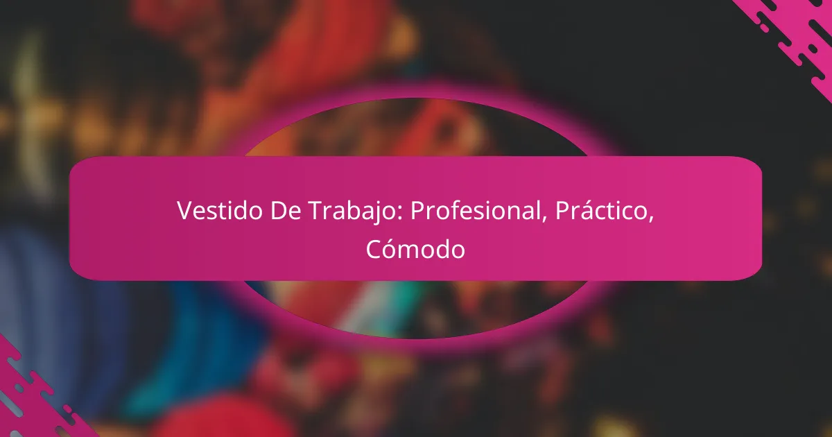 Vestido De Trabajo: Profesional, Práctico, Cómodo