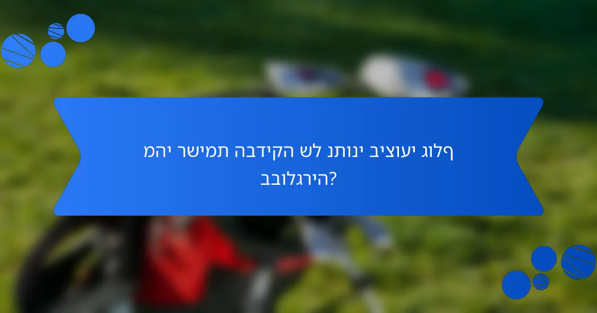 מהי רשימת הבדיקה של נתוני ביצועי גולף בבולגריה?
